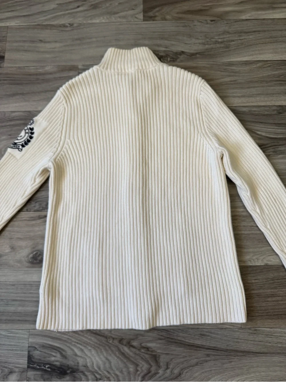Vintage Lauren Ralph Lauren Ribbed Knit Cardigan Sweater Crest